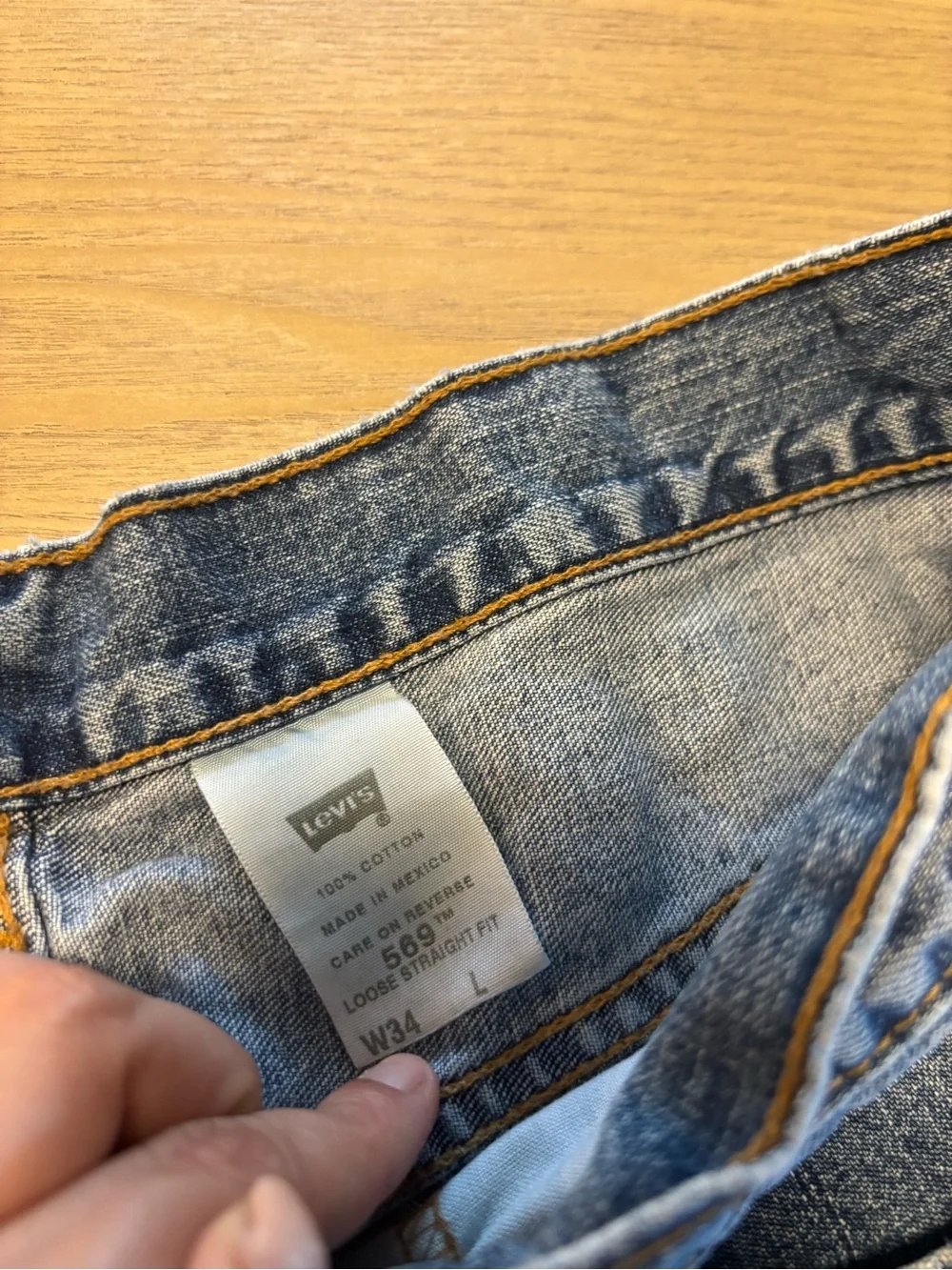 Levi's Men's Light Blue Cutoff Denim Shorts
